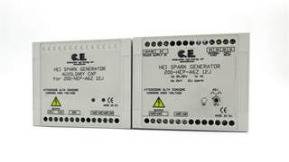 The 200-HEP-A6Z 24J HEI flare ignition module mountable on DIN connection with a power discharge of 12J. 